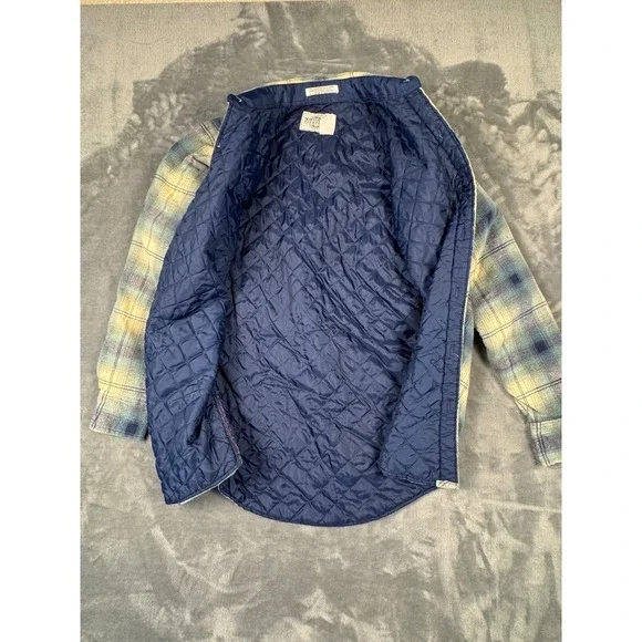 Northwest Territory Men's Quilted Lined Flannel Shirt Jacket Blue Plaid Size S - Picture 3 of 4